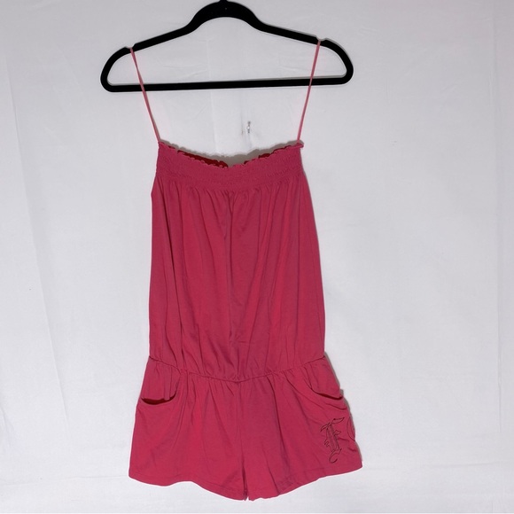 Vintage Y2K Fox Racing Pink Strapless Short Shorts Romper S - Picture 14 of 14